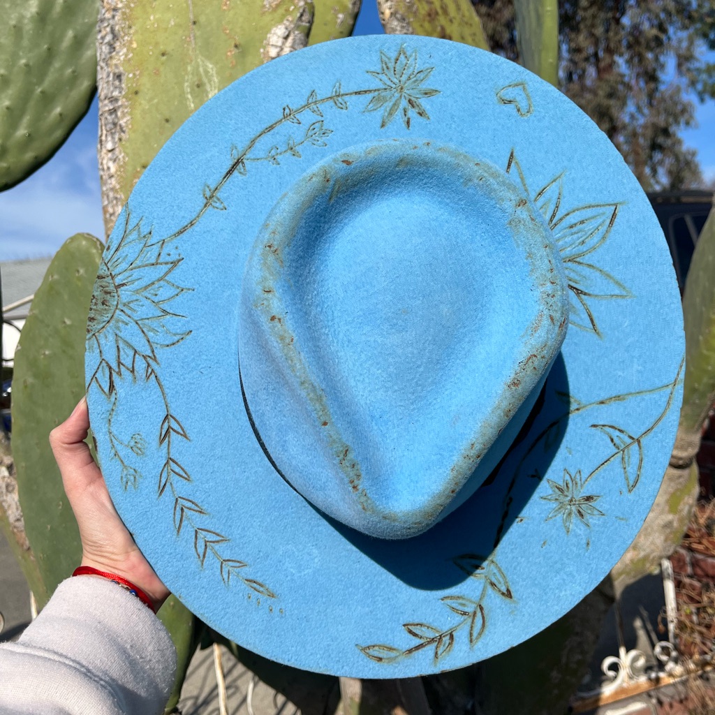 Custom Burnt Hat